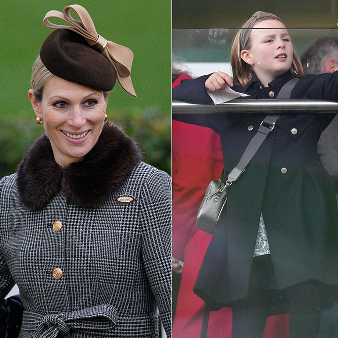 Zara Tindall enjoys New Year's Day races with daughter Mia and nieces Savannah and Isla Phillips