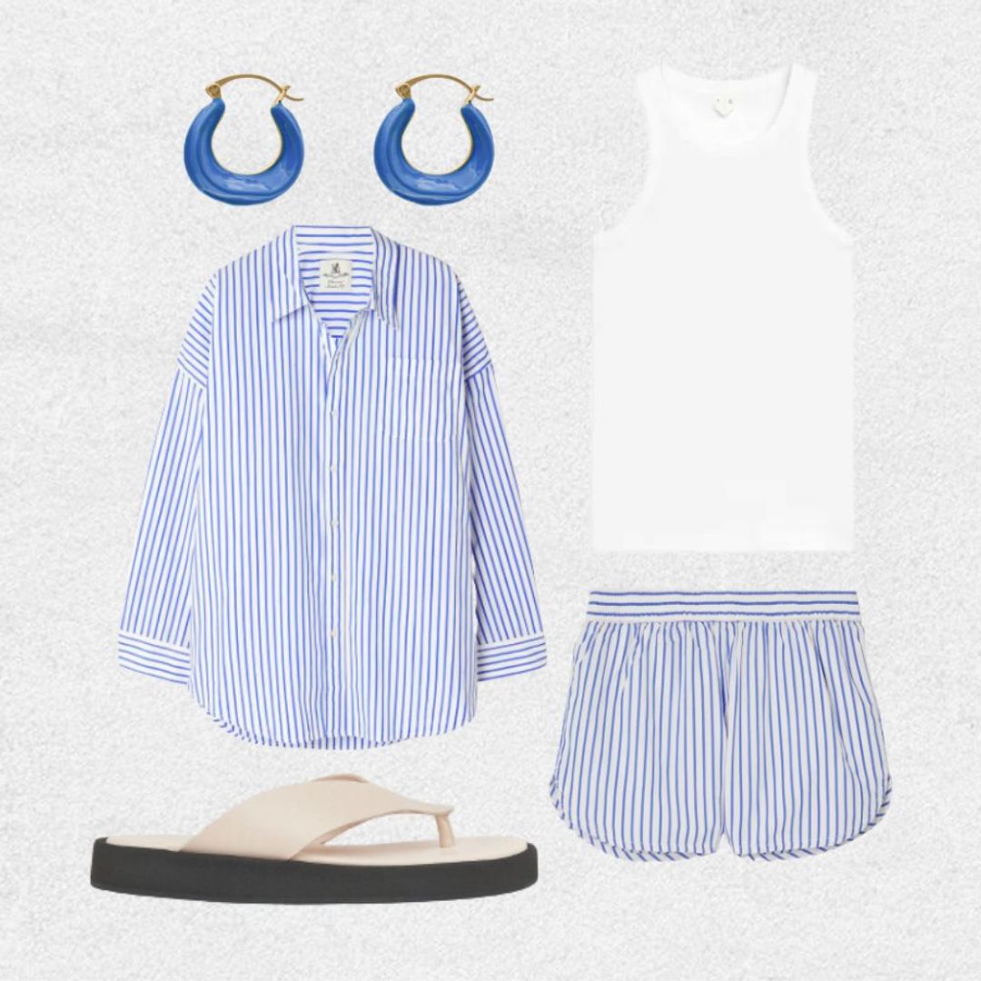 Striped co-ord and complementary accessories 