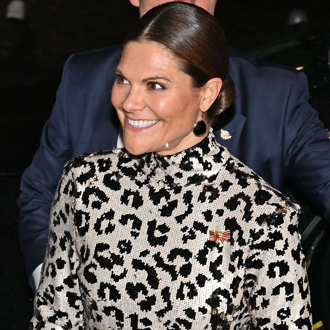 Crown Princess Victoria wows in backless sequin dress – and it's her most daring look to date