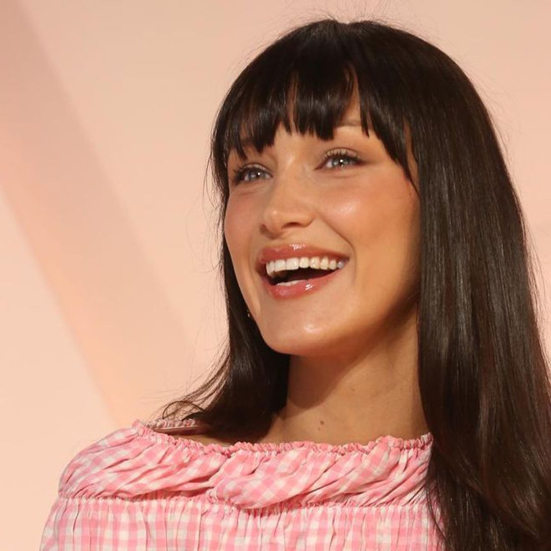 Bella Hadid goes full-on cottagecore in vintage pink gingham