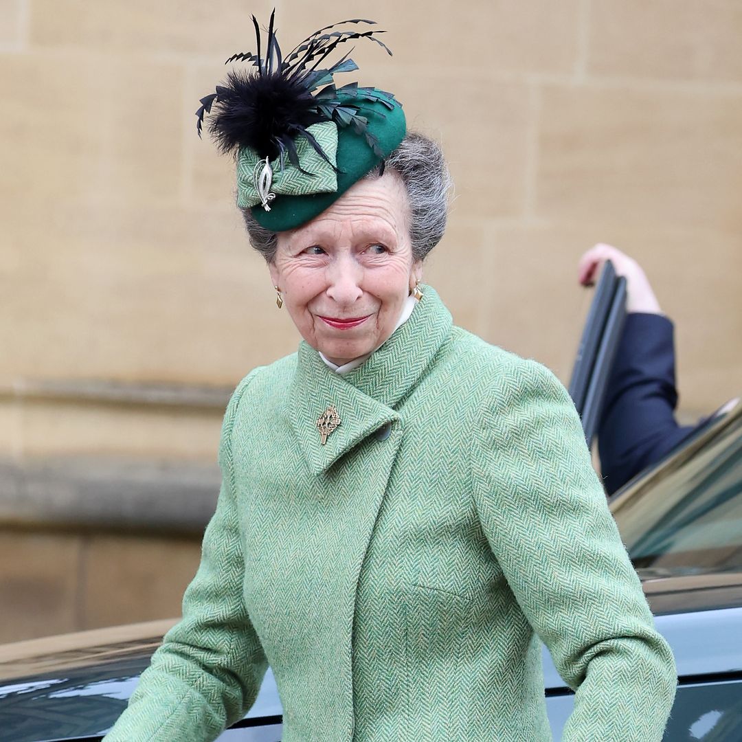 Princess Anne turns heads in recycled coat and vibrant feathered beret at Easter service
