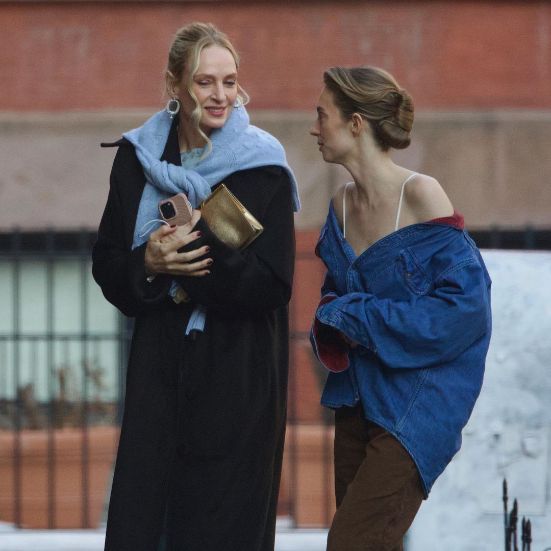 Uma Thurman is the ultimate boho mother of the bride as she supports lookalike daughter Maya Hawke