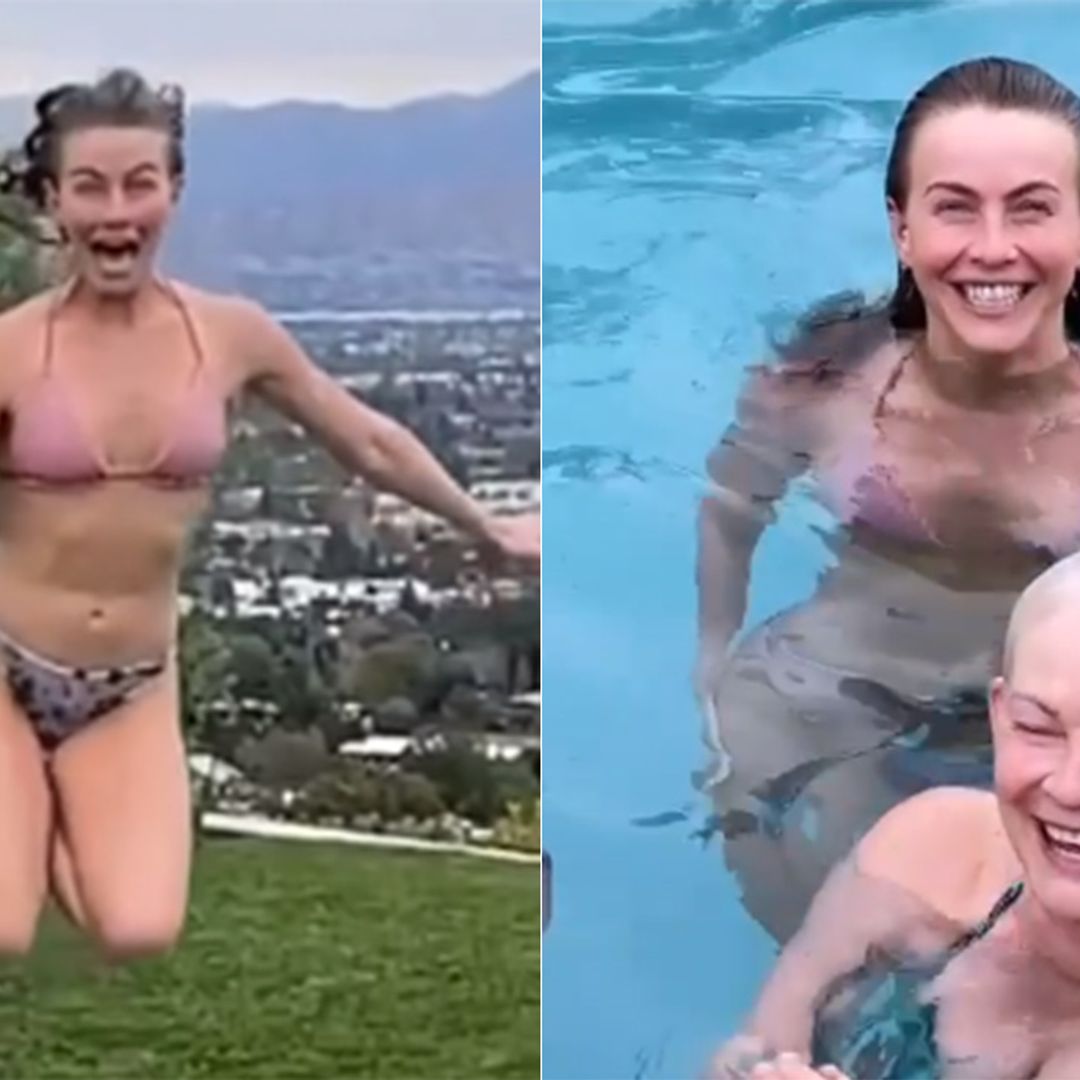 Julianne Hough's age-defying mother looks amazing in snakeprint swimsuit