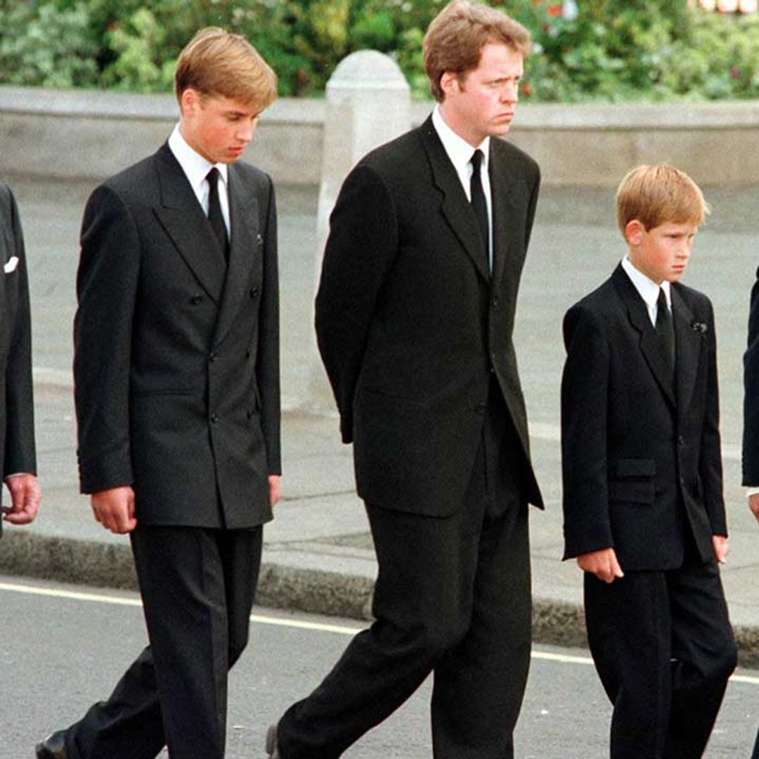 Touching moment Prince Philip comforts Prince William at Diana's funeral revealed