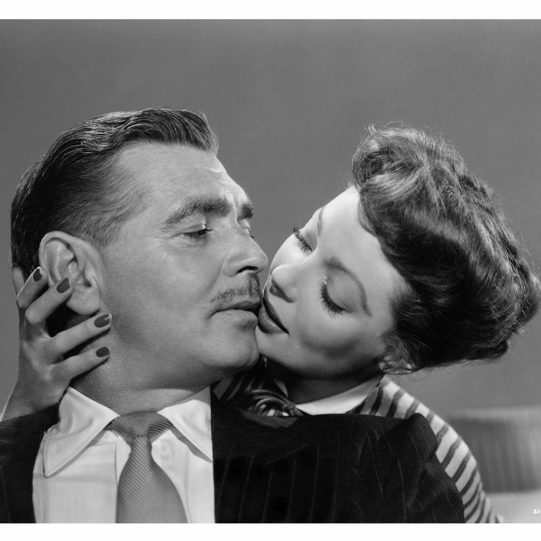 Clark Gable as 'Steve Fisk' and Loretta Young as 'Clarissa Standish' in a publicity shot from the movie 'Key To The City', 1950, United States.