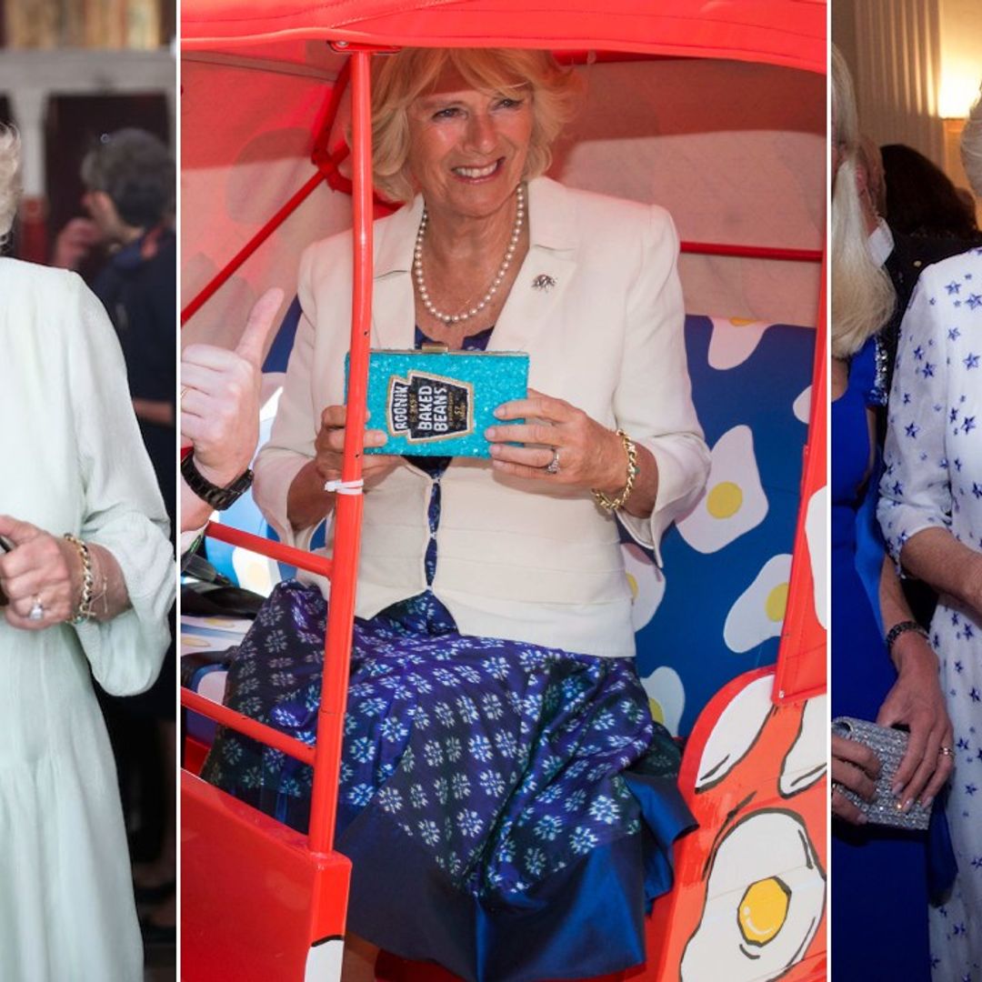 Duchess Camilla's fun fashion moments - from quirky handbags to statement prints