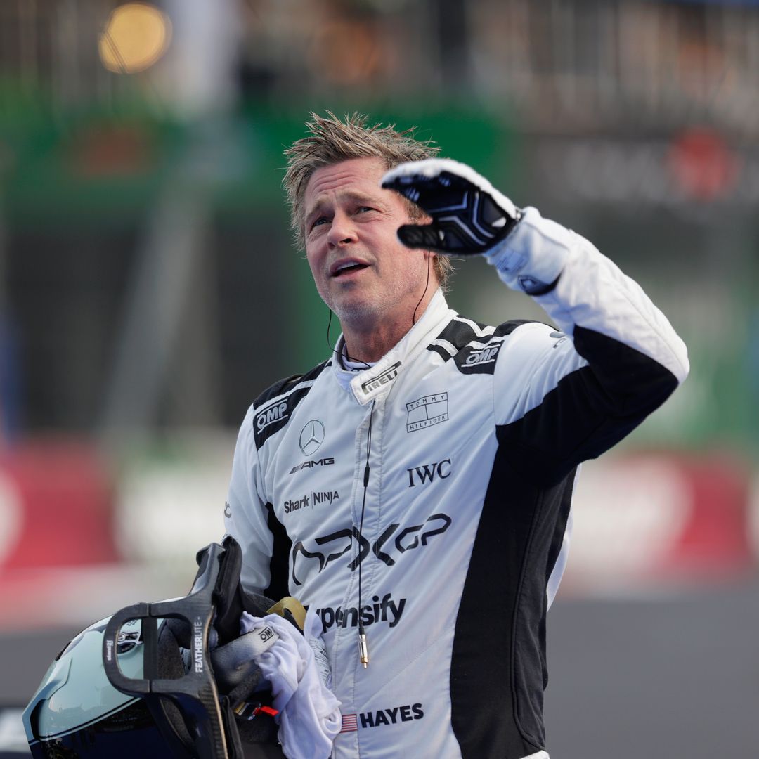 Brad Pitt, actor, attends the Mexico City Grand Prix Qualifying event at the Autodromo Hnos. Rodriguez in Mexico City, Mexico, on October 26, 2024.