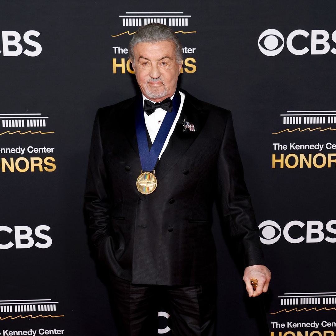 Rocky star Sylvester Stallone, 79, uses cane in public for first time during award ceremony
