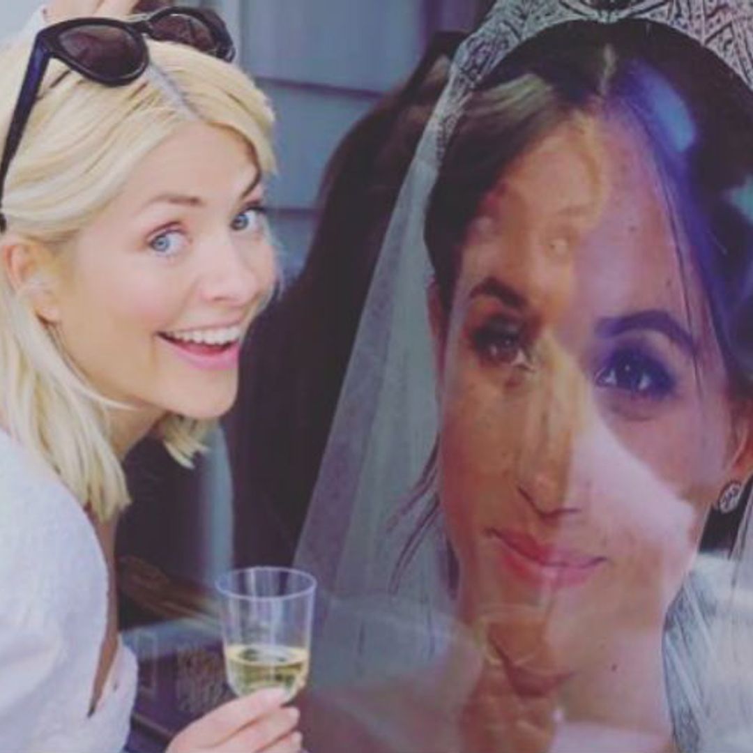 Holly Willoughby wears her wedding dress to celebrate royal wedding – as do her mum and sister!