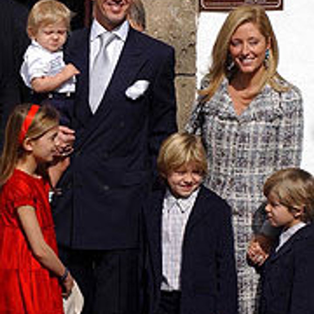 Greek royals gather for little Carlos' christening