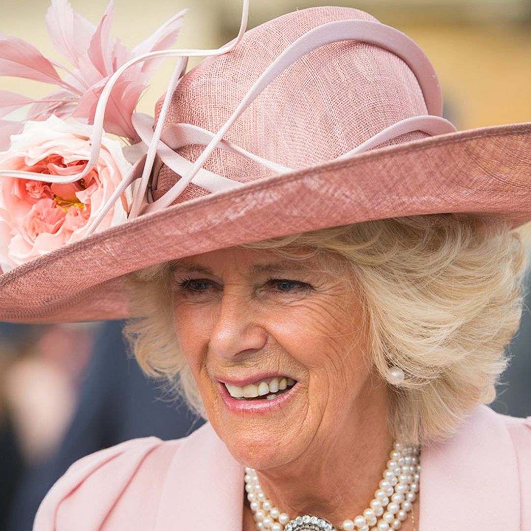 Duchess Camilla stuns in baby blue and the designer bag of the moment