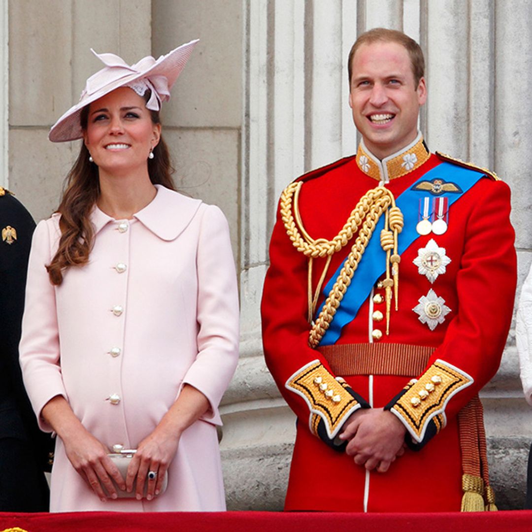 Heavily pregnant Kate is pretty in pink as she recycles maternity outfit