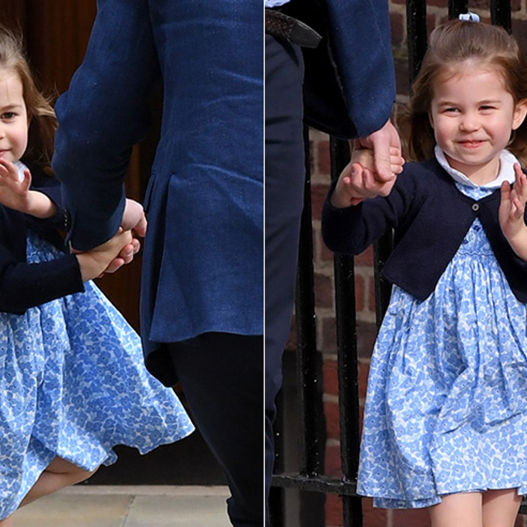 Princess Charlotte steals the show as she arrives to meet new little brother