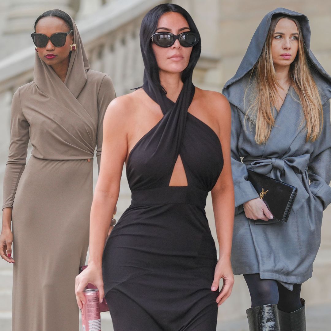 Thought hooded dresses were passé? Kim Kardashian says think again
