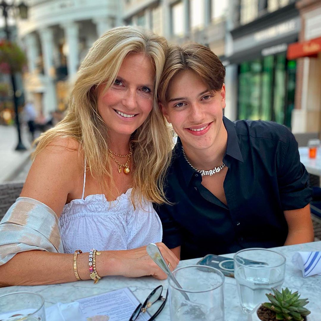 Inside Penny Lancaster's sweet bond with sons Alastair and Aiden – best photos
