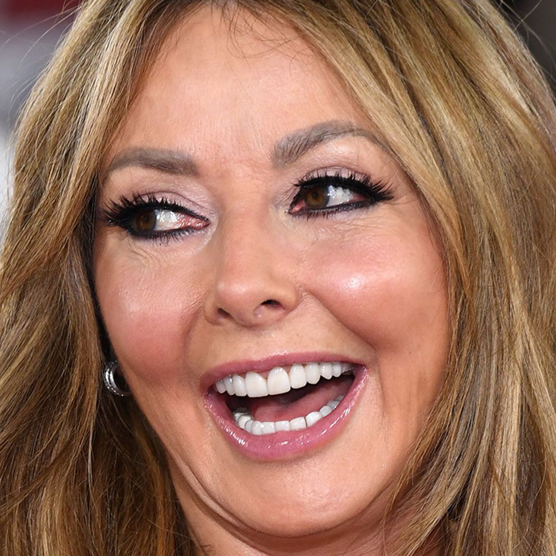 Carol Vorderman rocks colourful lycra leggings to share exciting update