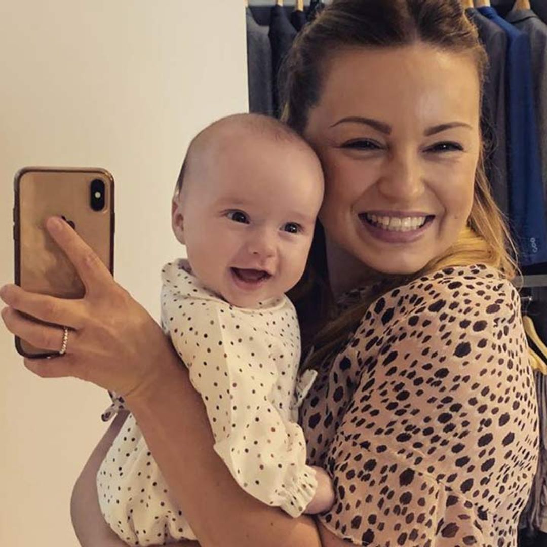 Ola Jordan melts hearts with adorable photos of baby Ella walking in the snow
