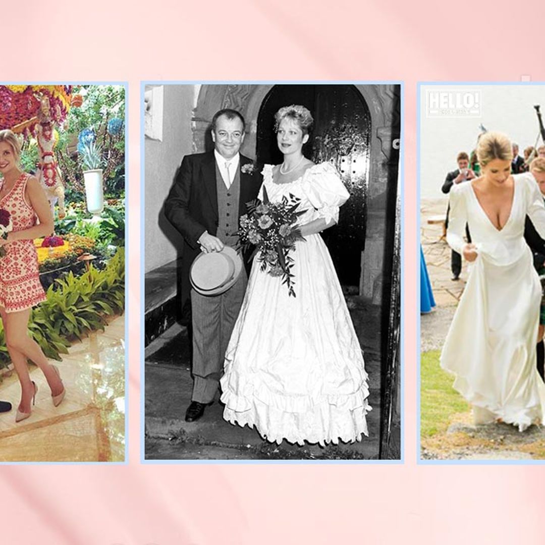 13 pregnant celebrity brides with bump-skimming wedding dresses: Vogue Williams, Rachel Riley & more