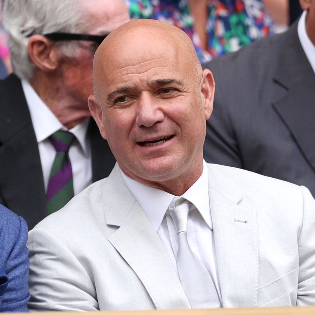 Andre Agassi makes rare appearance at Wimbledon after posting romantic tribute to Steffi Graf