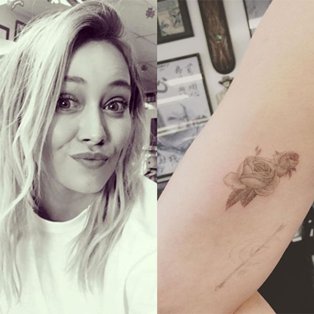 Every One Of Hilary Duff's 15 Tiny Tattoos Are Hidden On Her Arms