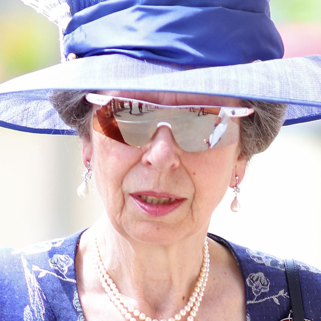 Princess Anne turns heads in cashmere bird-print outfit and pearls