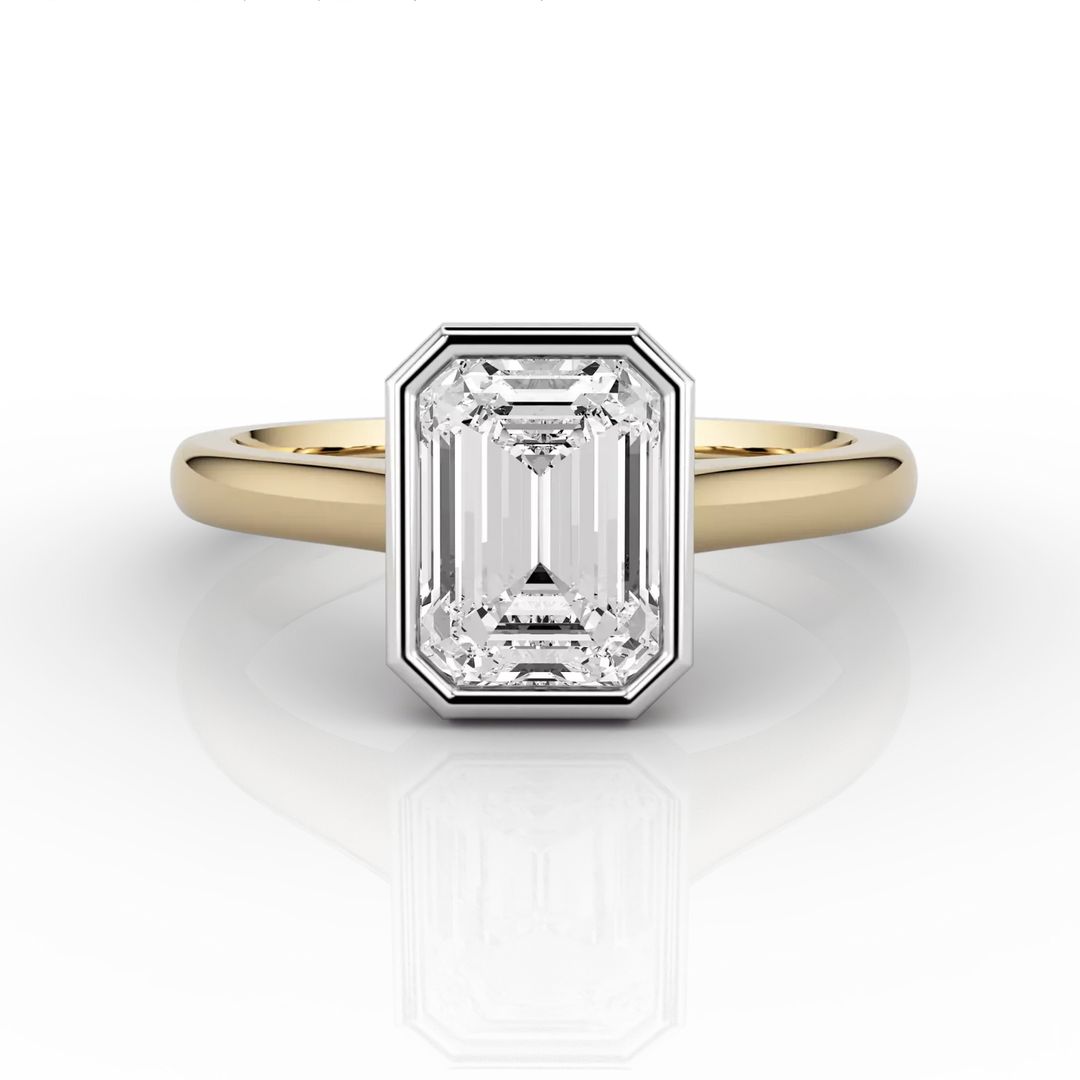 Nacelle Bezel Solitaire Engagement Ring