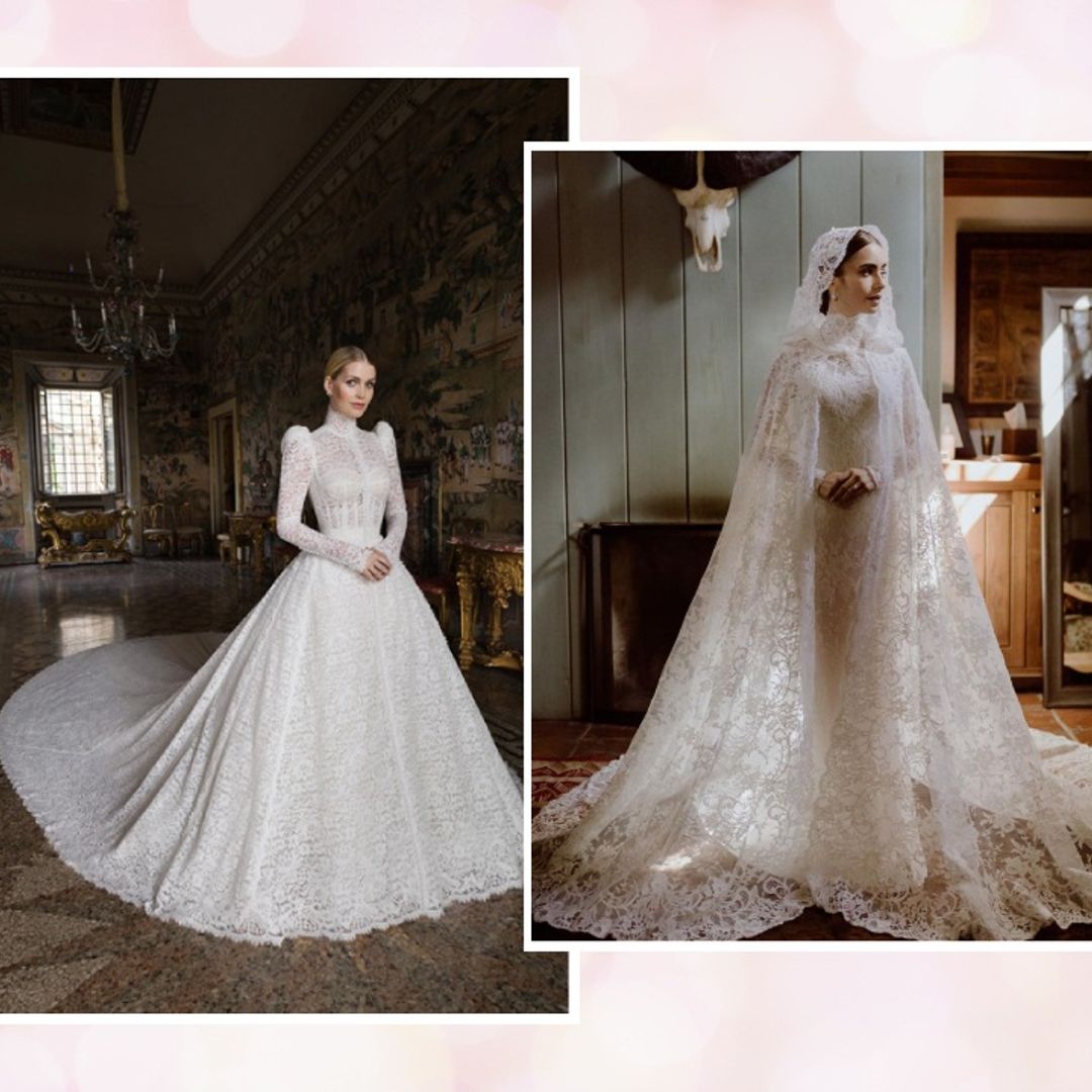 Fairytale wedding gowns are officially back, thanks to the likes of Lily Collins and Lady Kitty Spencer