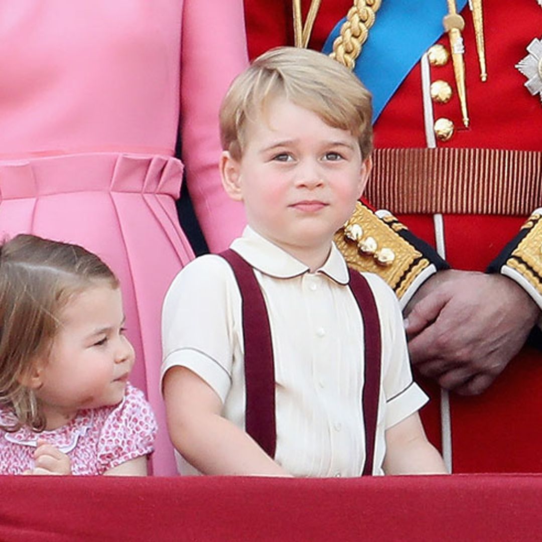Prince George looks smart in cream shirt and shorts for Trooping the Colour