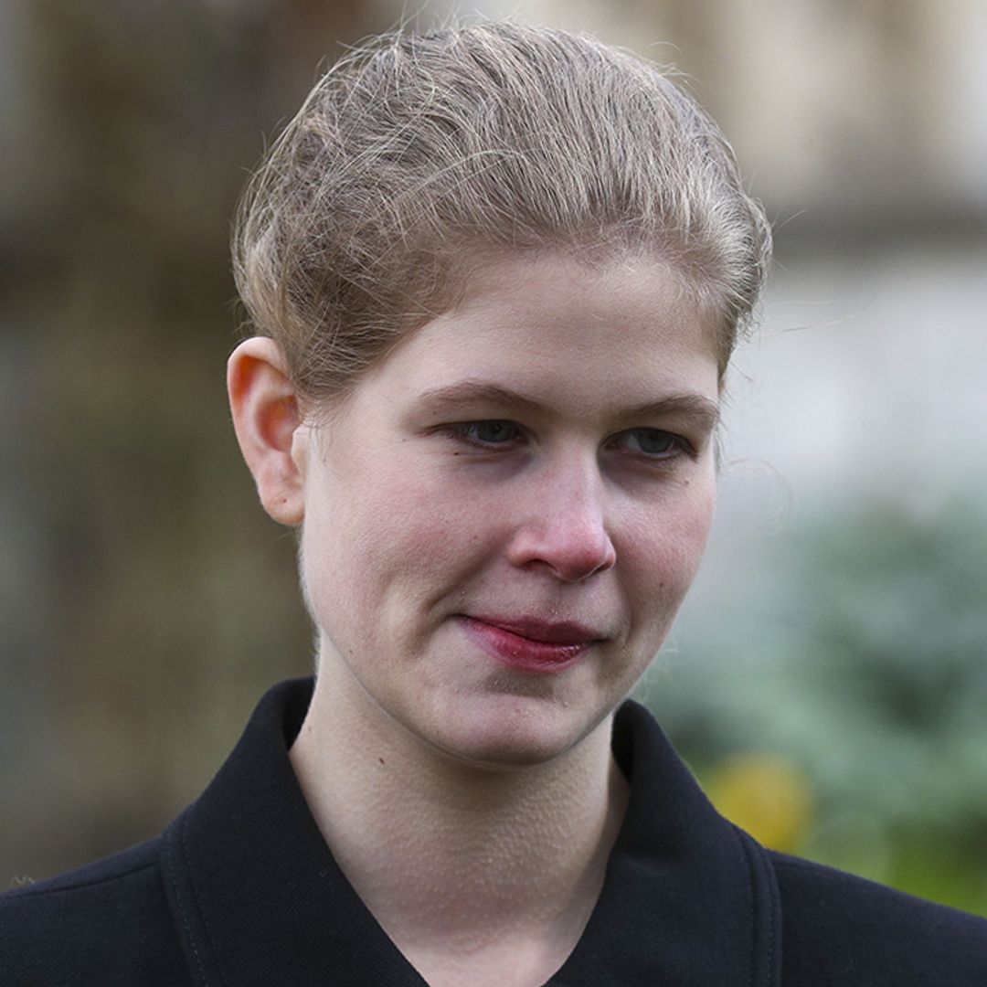 Lady Louise Windsor is elegant in black for her grandfather Prince Philip's funeral