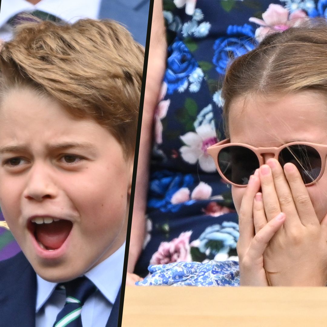 Prince George and Princess Charlotte mirror Princess Kate's priceless Wimbledon expressions - see photos