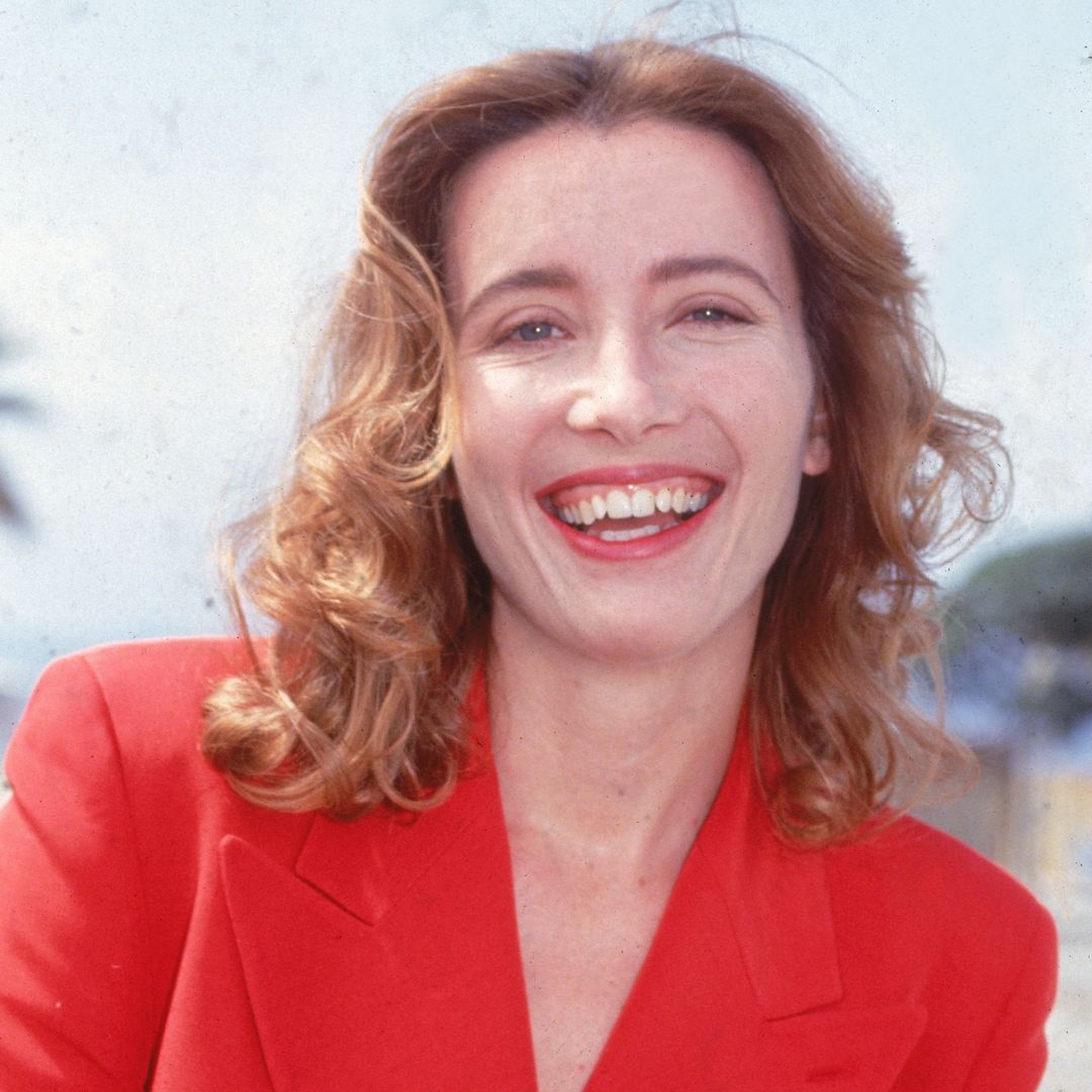 The British actress sported a red suit and golden locks in the 90s