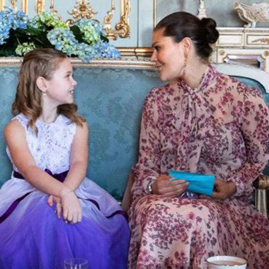 Crown Princess Victoria of Sweden meets little girl with brain tumour and makes her dream come true