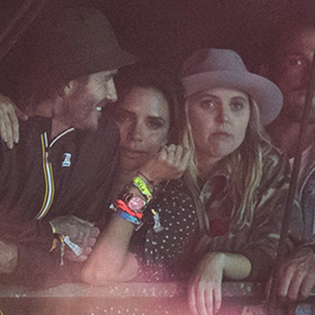 Victoria Beckham touches down at Glastonbury in a private jet