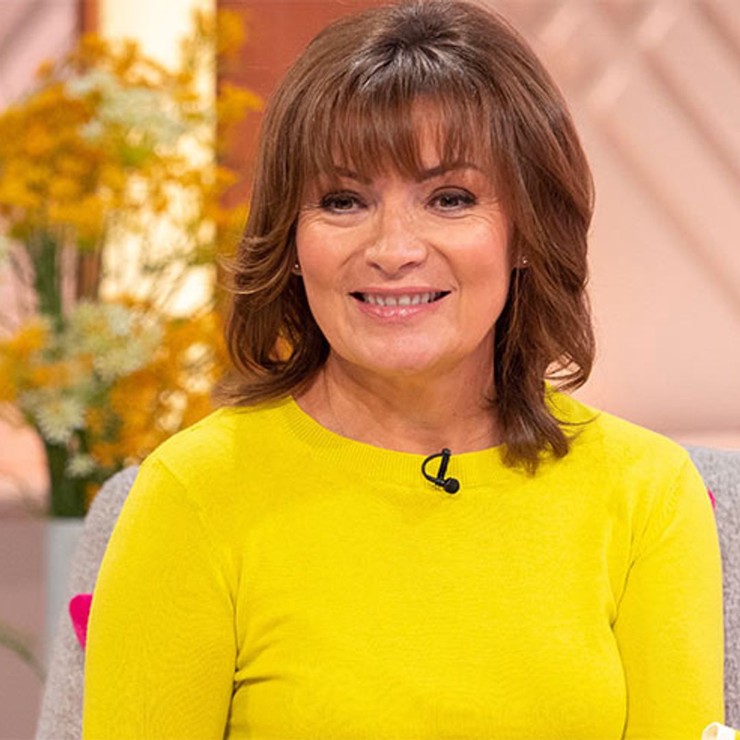 Lorraine Kelly takes a fashion risk in a red hot shirt dress