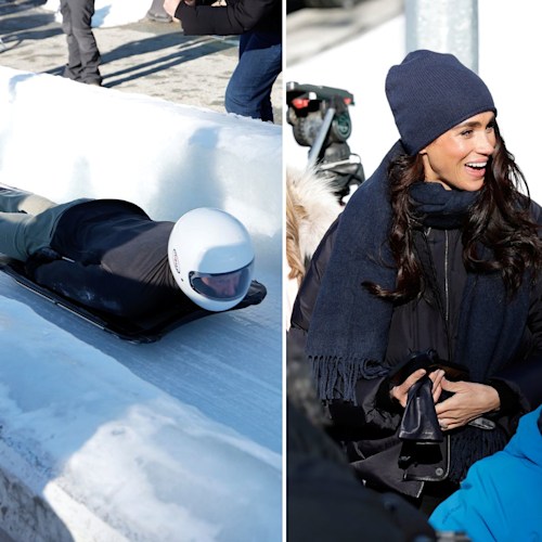 Prince Harry takes on risky Skeleton racing as Meghan Markle reacts during day two of Canada trip – best moments