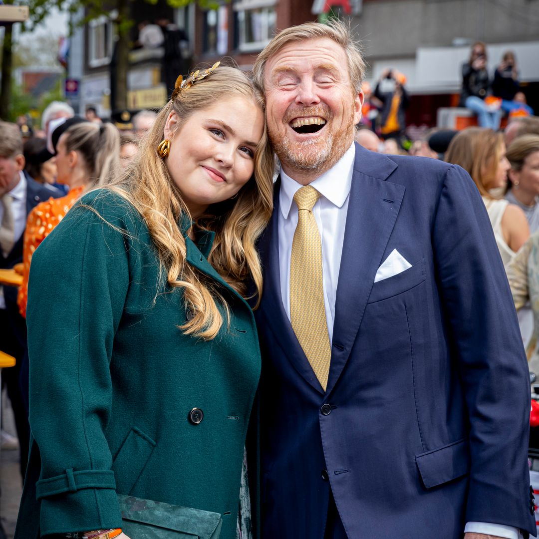 Crown Princess Catharina-Amalia cuddles up to father King Willem-Alexander for special milestone