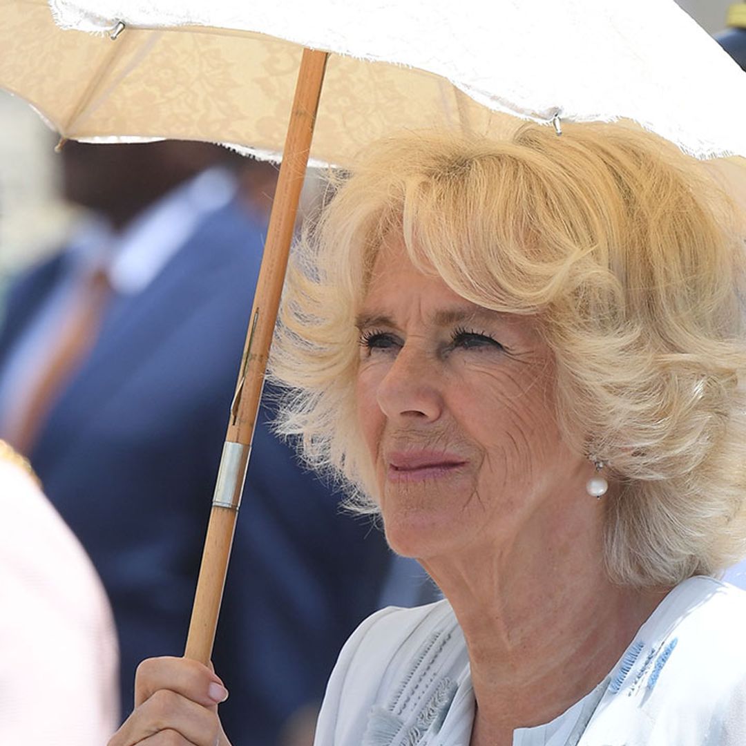 The Duchess of Cornwall keeps her cool in Barbados & wait until you see her beach bag