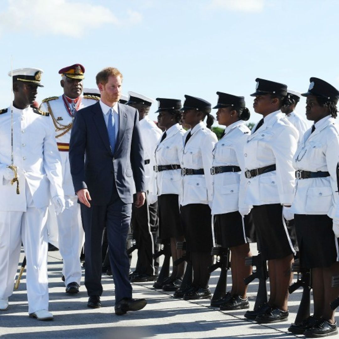 Prince Harry lands in Antigua and delivers a special message from Queen Elizabeth