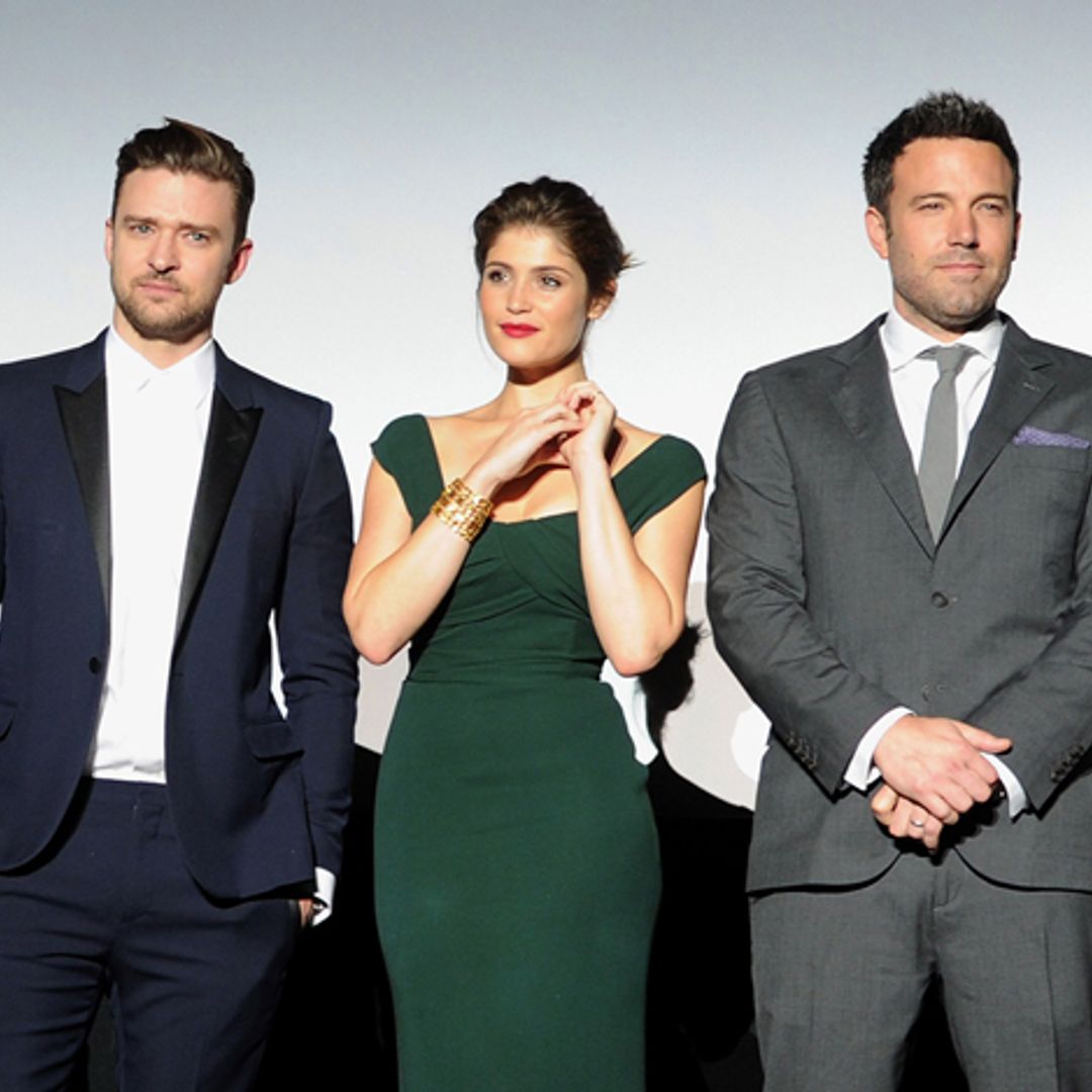 Jessica Biel and Justin Timberlake coordinate in matching suits at Runner Runner premiere