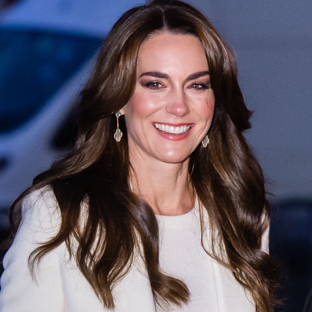 Princess Kate is so stunning in designer festive cardigan and movie star blowdry