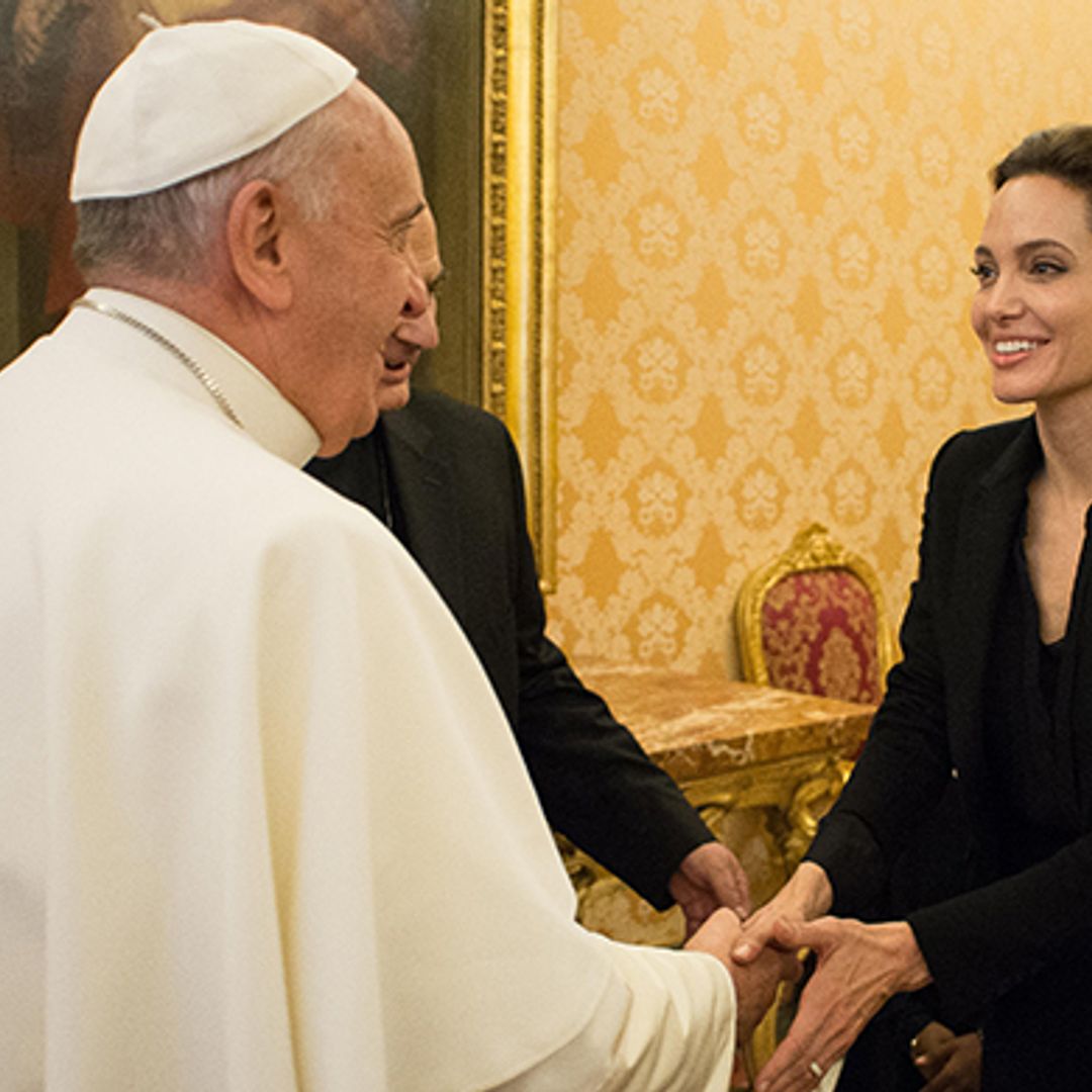 Angelina Jolie meets Pope Francis at the Vatican