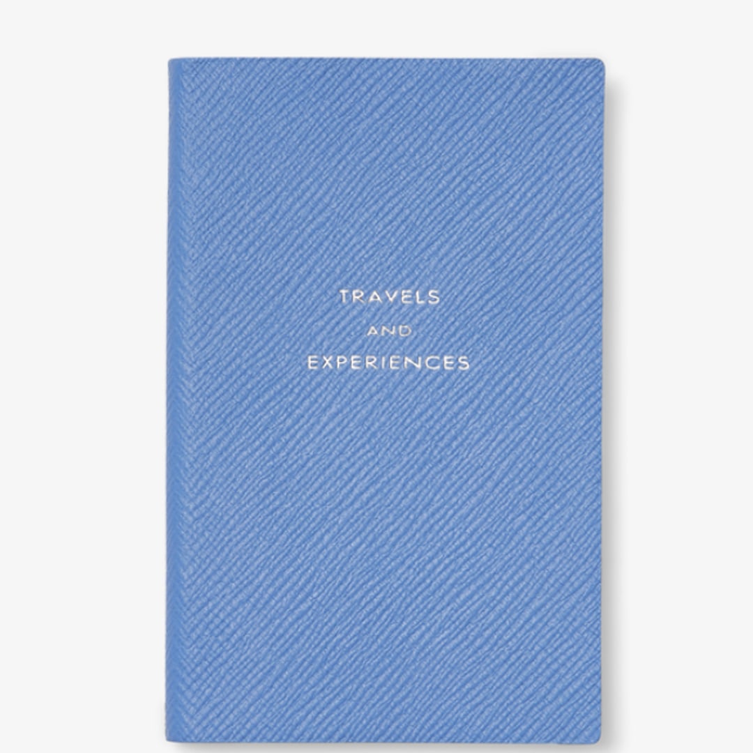 blue notebook for travel