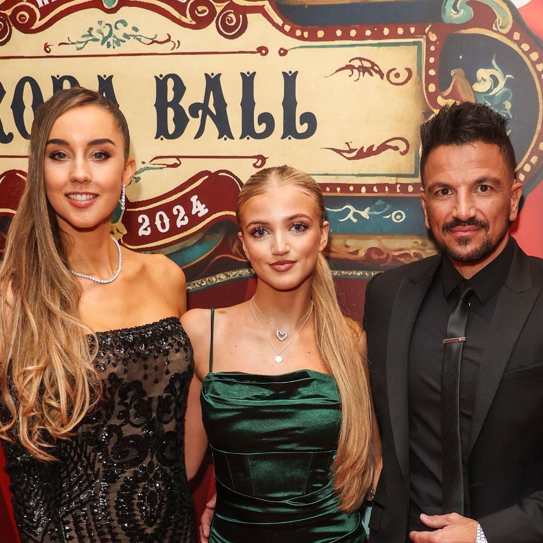 Princess Andre looks glam in velvet dress alongside dad Peter and step-mum Emily