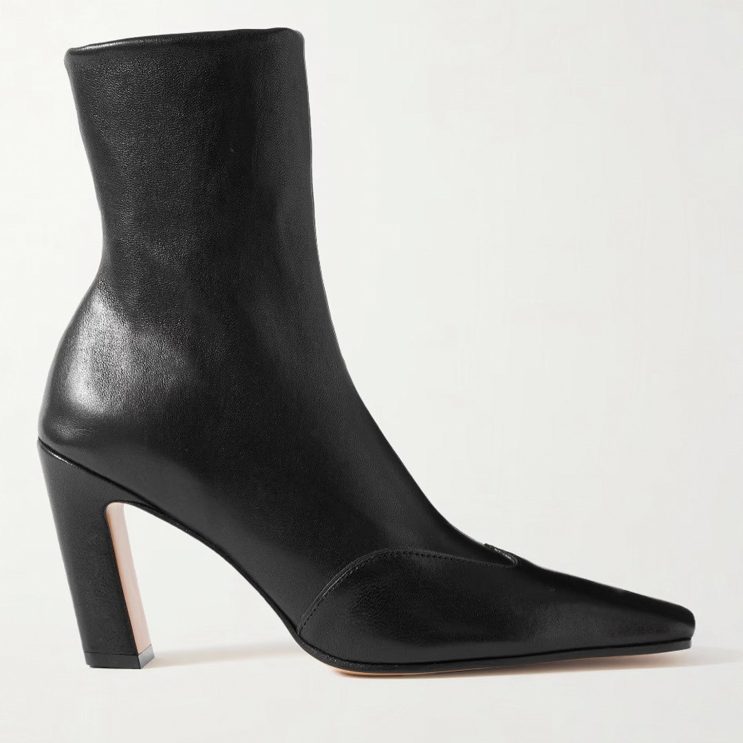 Nevada Leather Ankle Boots BY KHAITE