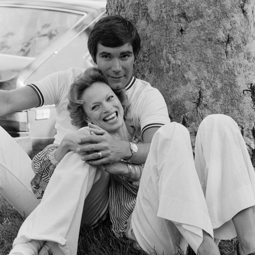 Actor John McCook with His Wife Juliet Prowse at Home