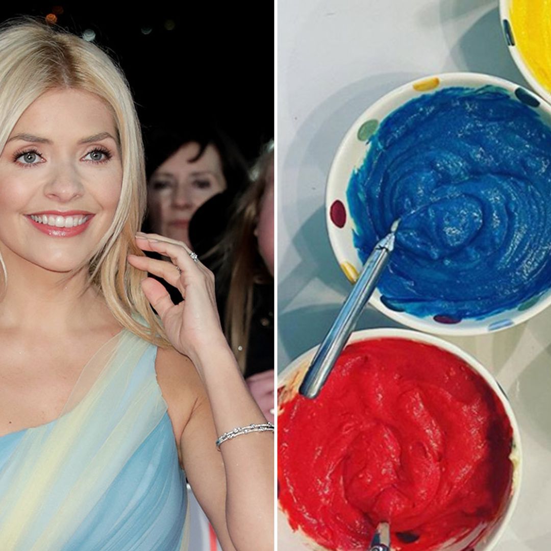 Holly Willoughby wows fans with her homemade rainbow cake