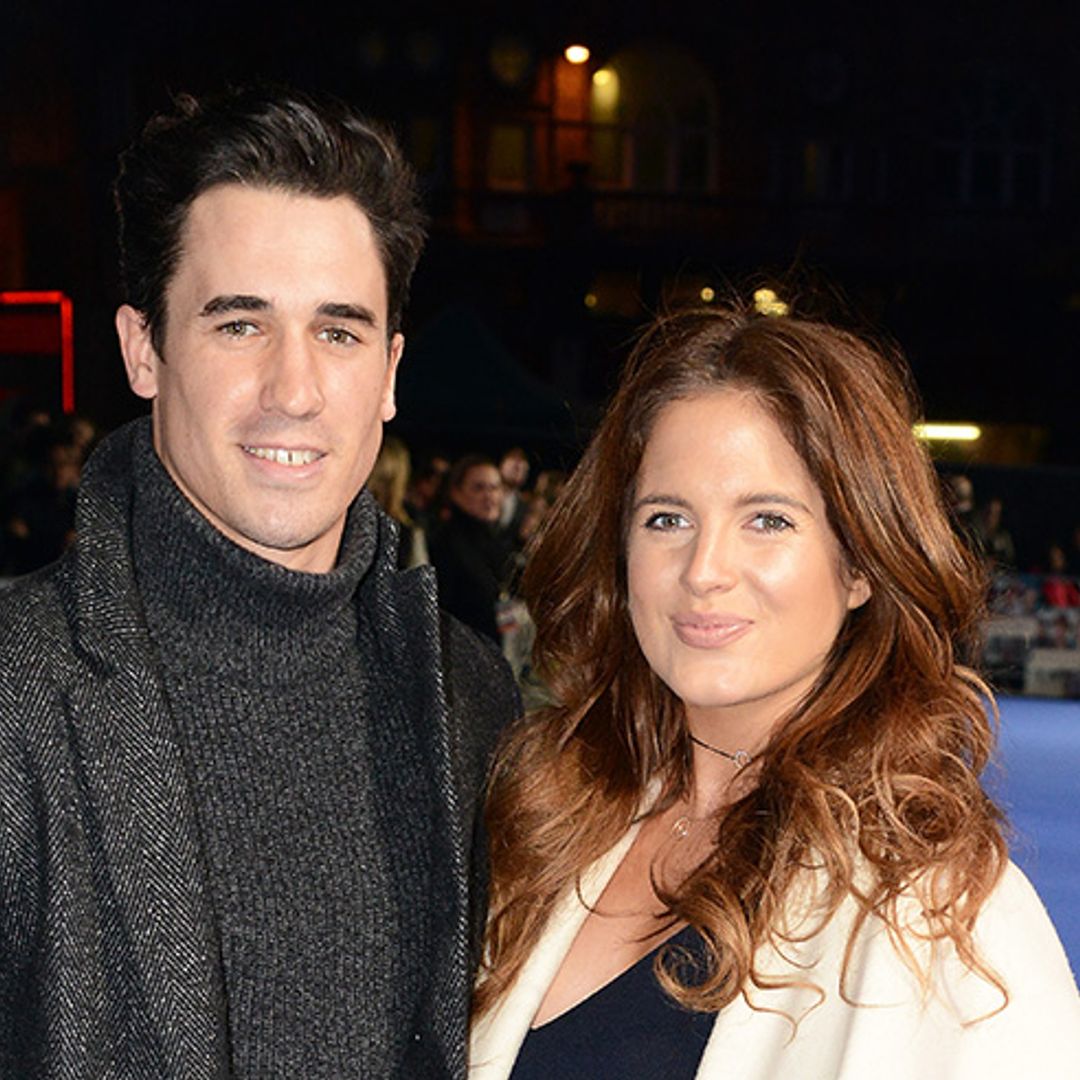 Binky Felstead arrives home with her newborn baby girl