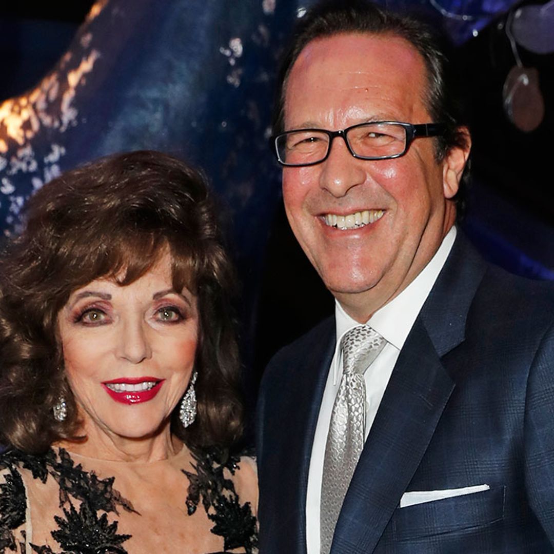 WATCH: Dame Joan Collins and Percy Gibson celebrate 17th wedding anniversary in style