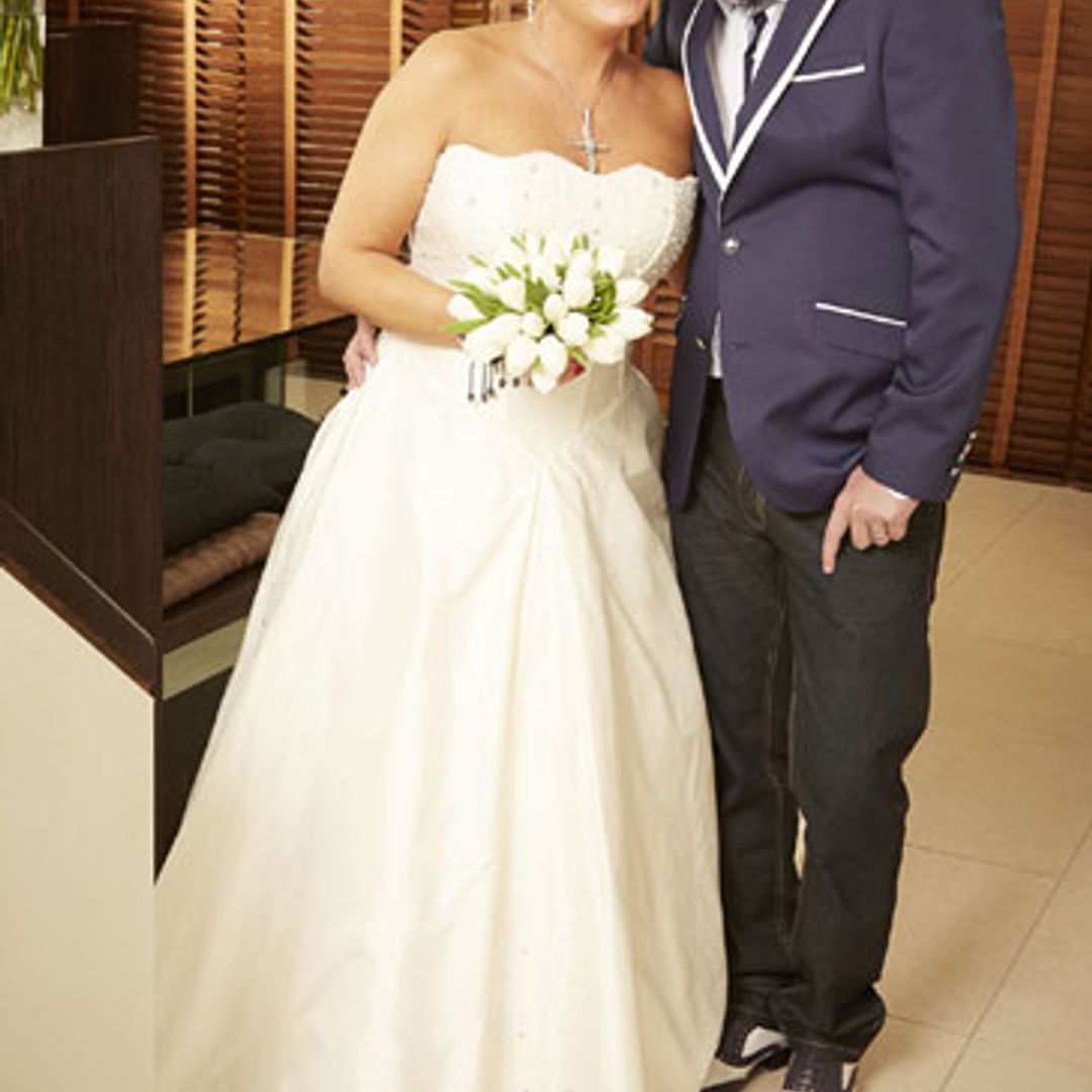 Tricia Penrose renews wedding vows with Mark Simpkin