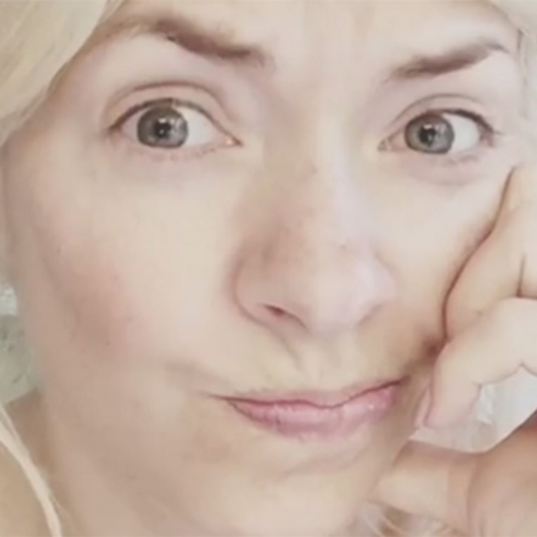 Holly Willoughby goes make-up free while on mummy duties in funny Instagram clip!